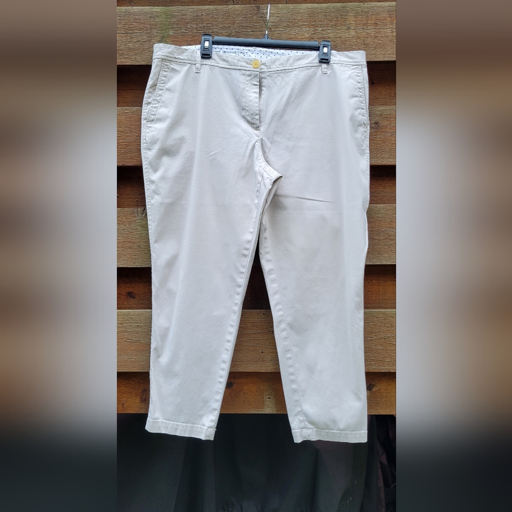 Talbots Cream Ankle Pants